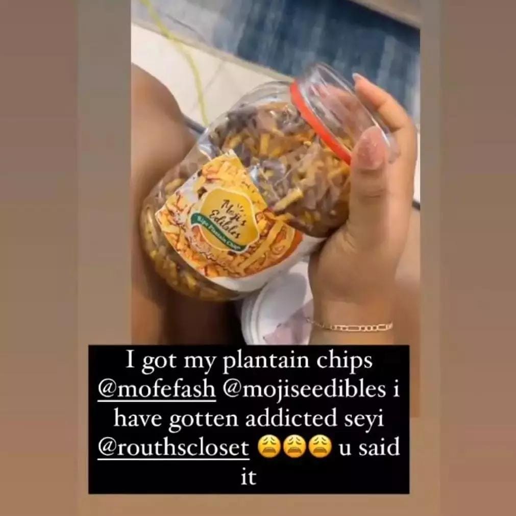 Happy customer enjoying Moji's Edible snacks